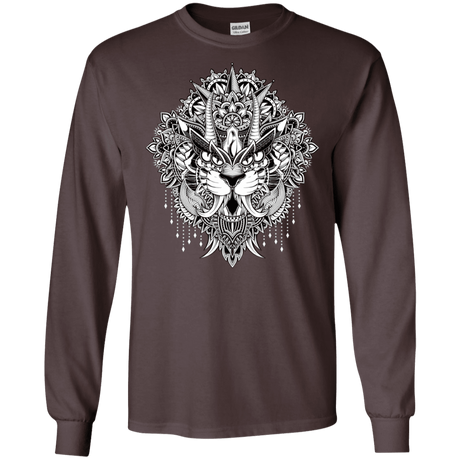 T-Shirts Dark Chocolate / S Tiger Mandala Men's Long Sleeve T-Shirt