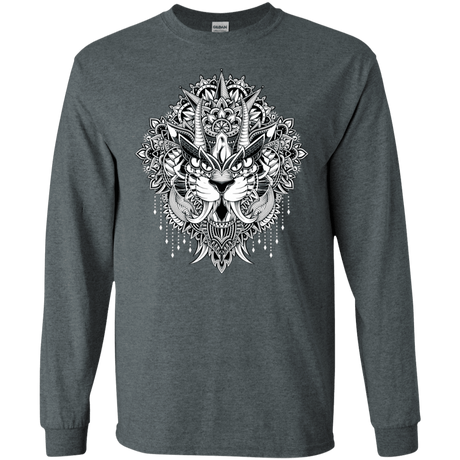 T-Shirts Dark Heather / S Tiger Mandala Men's Long Sleeve T-Shirt