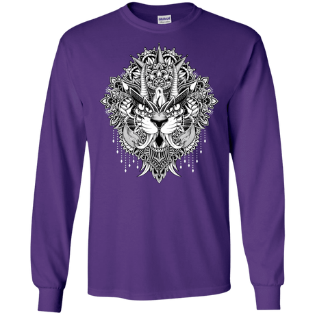 T-Shirts Purple / S Tiger Mandala Men's Long Sleeve T-Shirt