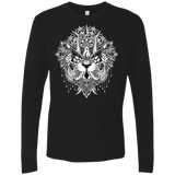 T-Shirts Black / S Tiger Mandala Men's Premium Long Sleeve