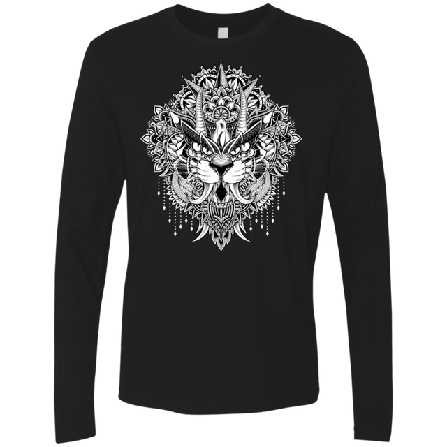 T-Shirts Black / S Tiger Mandala Men's Premium Long Sleeve