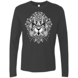 T-Shirts Heavy Metal / S Tiger Mandala Men's Premium Long Sleeve