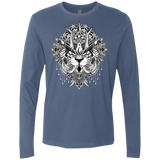 T-Shirts Indigo / S Tiger Mandala Men's Premium Long Sleeve