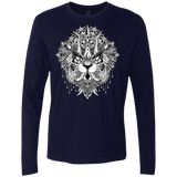 T-Shirts Midnight Navy / S Tiger Mandala Men's Premium Long Sleeve