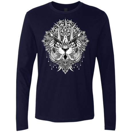 T-Shirts Midnight Navy / S Tiger Mandala Men's Premium Long Sleeve