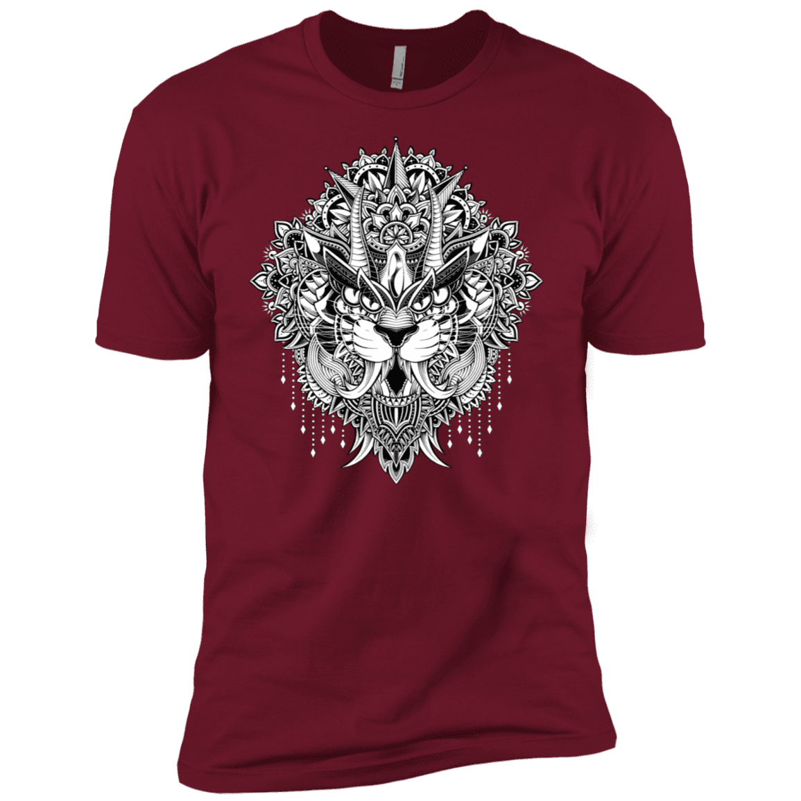T-Shirts Cardinal / X-Small Tiger Mandala Men's Premium T-Shirt