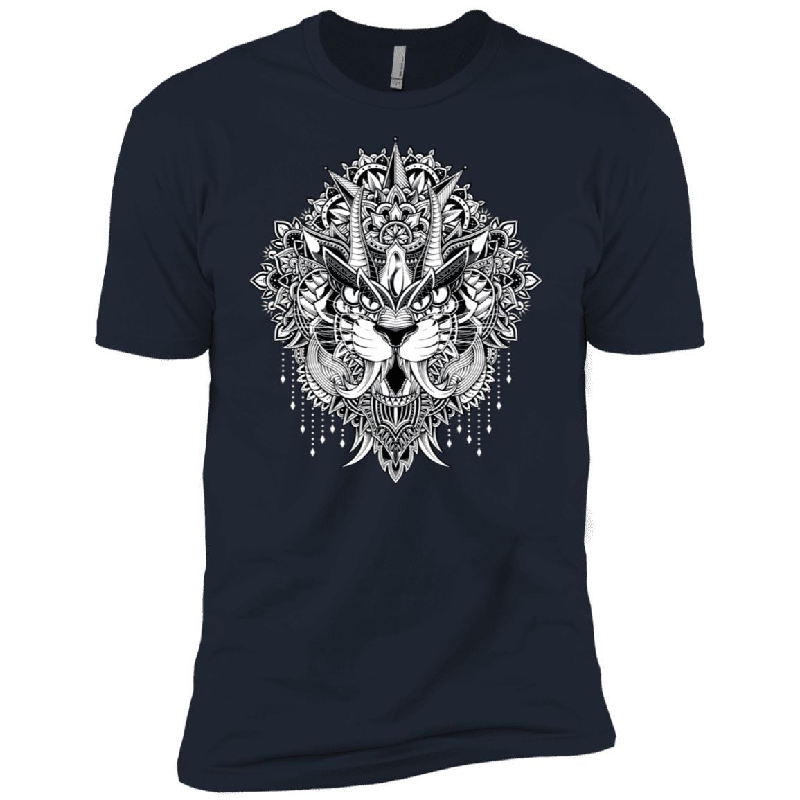 T-Shirts Midnight Navy / X-Small Tiger Mandala Men's Premium T-Shirt