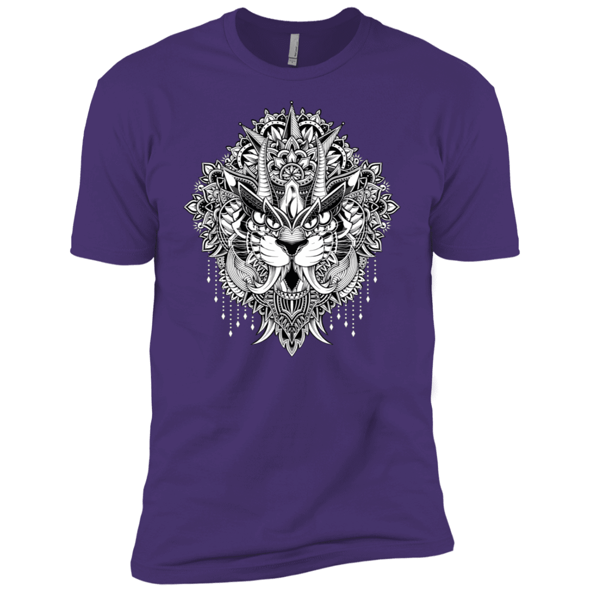 T-Shirts Purple Rush/ / X-Small Tiger Mandala Men's Premium T-Shirt
