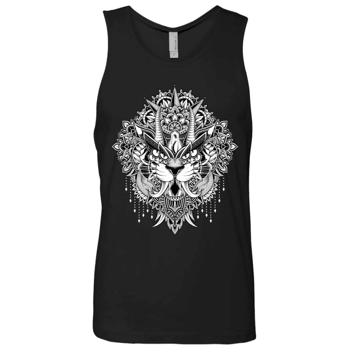 T-Shirts Black / S Tiger Mandala Men's Premium Tank Top