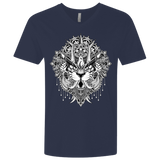 T-Shirts Midnight Navy / X-Small Tiger Mandala Men's Premium V-Neck