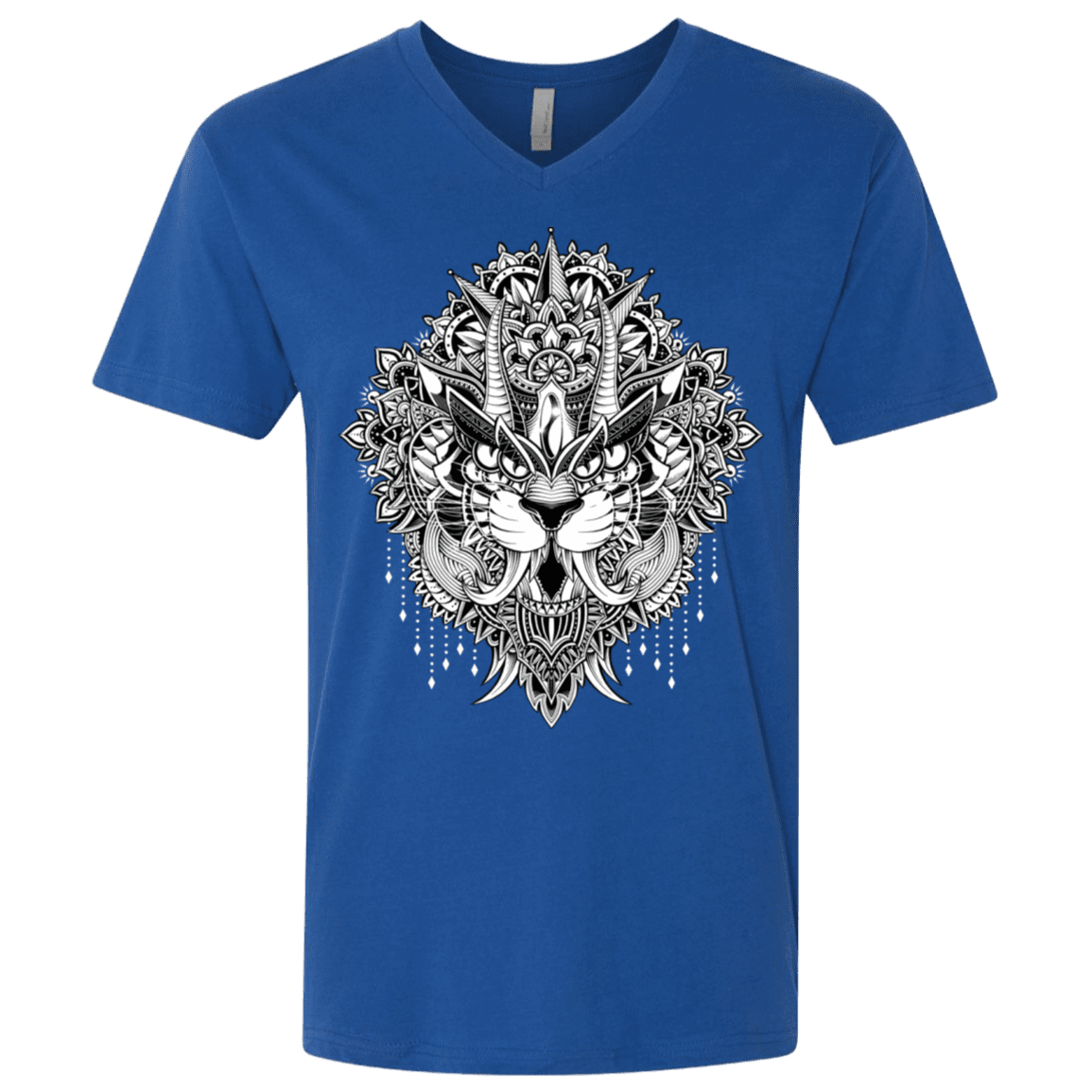 T-Shirts Royal / X-Small Tiger Mandala Men's Premium V-Neck