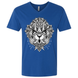 T-Shirts Royal / X-Small Tiger Mandala Men's Premium V-Neck