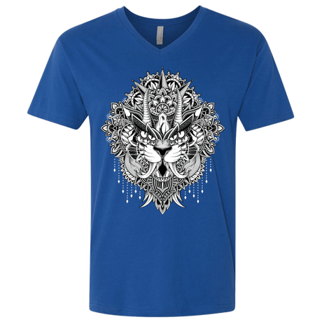 T-Shirts Royal / X-Small Tiger Mandala Men's Premium V-Neck