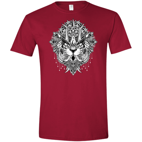 T-Shirts Cardinal Red / S Tiger Mandala Men's Semi-Fitted Softstyle