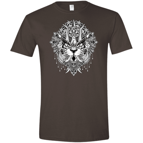 T-Shirts Dark Chocolate / S Tiger Mandala Men's Semi-Fitted Softstyle