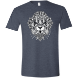 T-Shirts Heather Navy / S Tiger Mandala Men's Semi-Fitted Softstyle