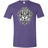 T-Shirts Heather Purple / S Tiger Mandala Men's Semi-Fitted Softstyle