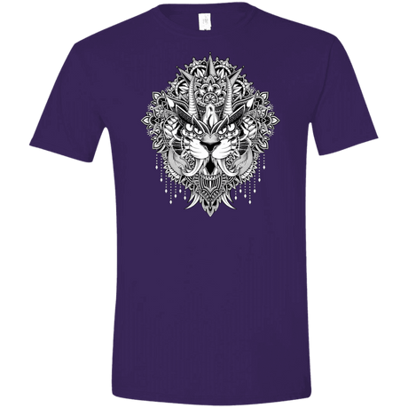 T-Shirts Purple / S Tiger Mandala Men's Semi-Fitted Softstyle