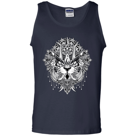 T-Shirts Navy / S Tiger Mandala Men's Tank Top