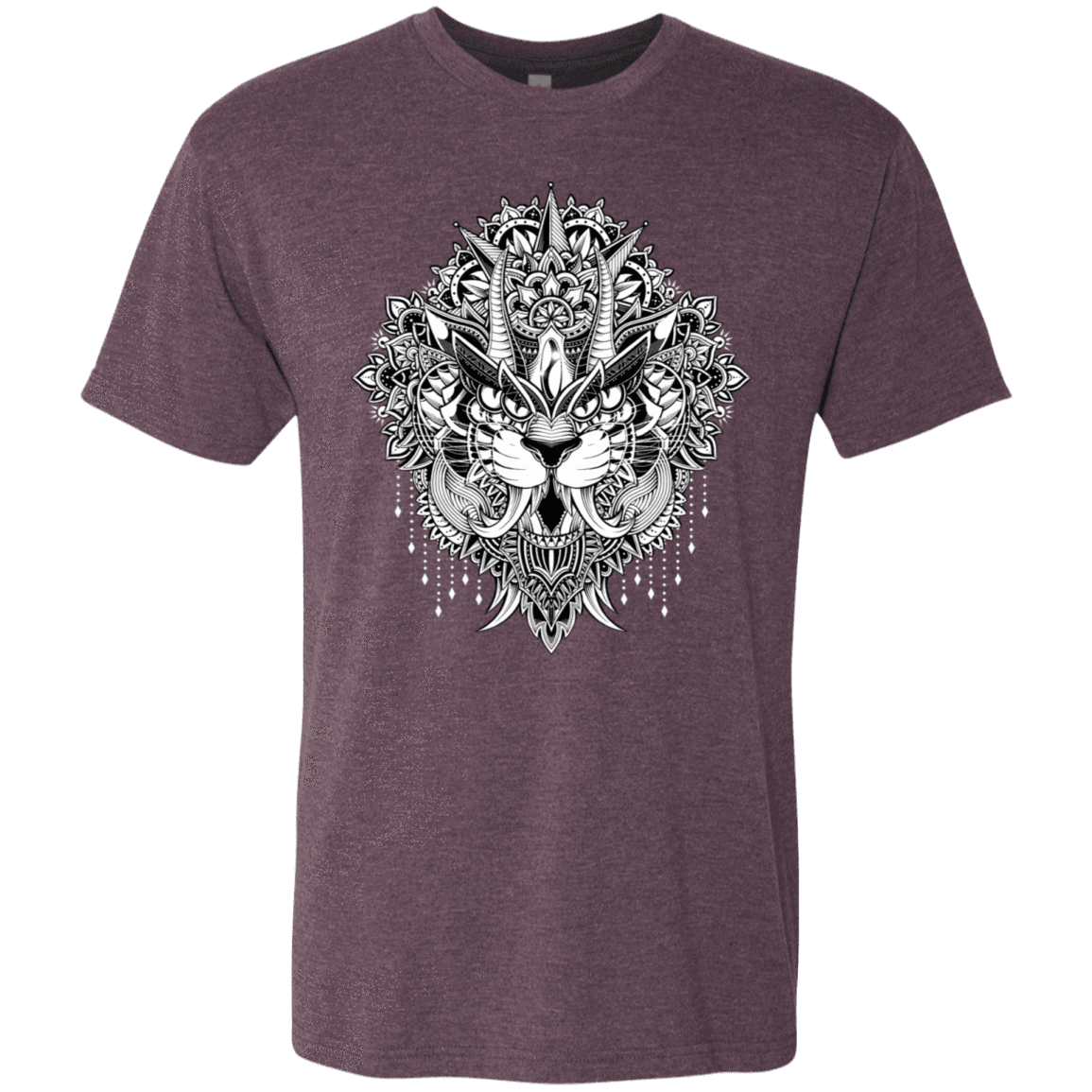 T-Shirts Vintage Purple / S Tiger Mandala Men's Triblend T-Shirt
