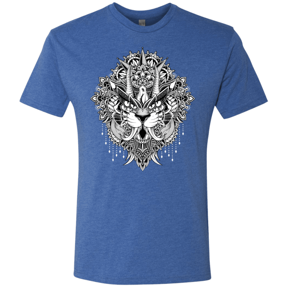 T-Shirts Vintage Royal / S Tiger Mandala Men's Triblend T-Shirt