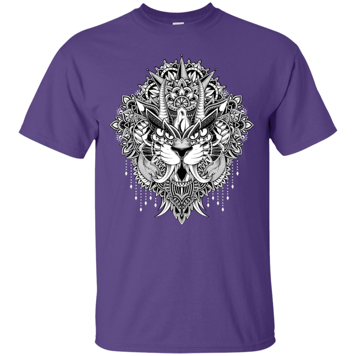 T-Shirts Purple / S Tiger Mandala T-Shirt
