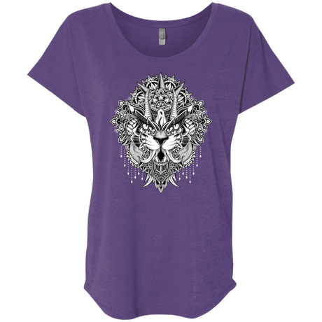 T-Shirts Purple Rush / X-Small Tiger Mandala Triblend Dolman Sleeve