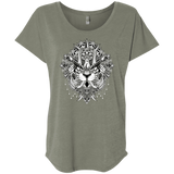 T-Shirts Venetian Grey / X-Small Tiger Mandala Triblend Dolman Sleeve