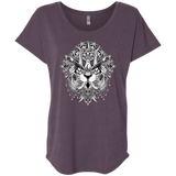 T-Shirts Vintage Purple / X-Small Tiger Mandala Triblend Dolman Sleeve