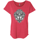 T-Shirts Vintage Red / X-Small Tiger Mandala Triblend Dolman Sleeve