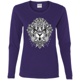 T-Shirts Purple / S Tiger Mandala Women's Long Sleeve T-Shirt