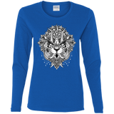 T-Shirts Royal / S Tiger Mandala Women's Long Sleeve T-Shirt