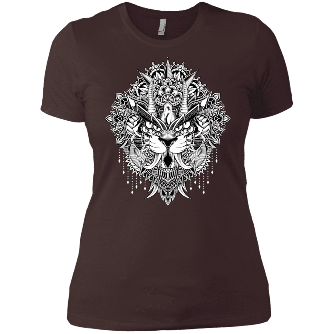T-Shirts Dark Chocolate / X-Small Tiger Mandala Women's Premium T-Shirt