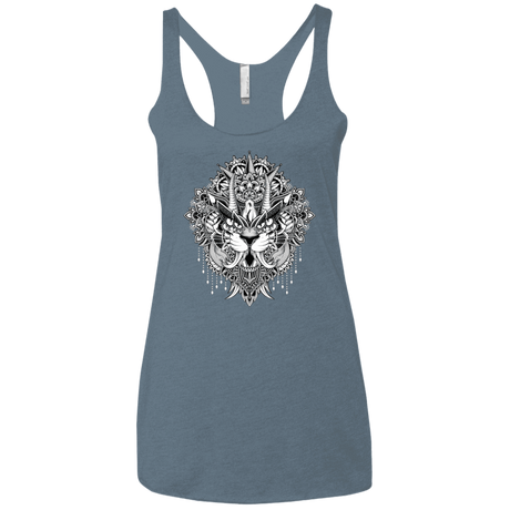 T-Shirts Indigo / X-Small Tiger Mandala Women's Triblend Racerback Tank