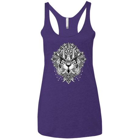 T-Shirts Purple Rush / X-Small Tiger Mandala Women's Triblend Racerback Tank
