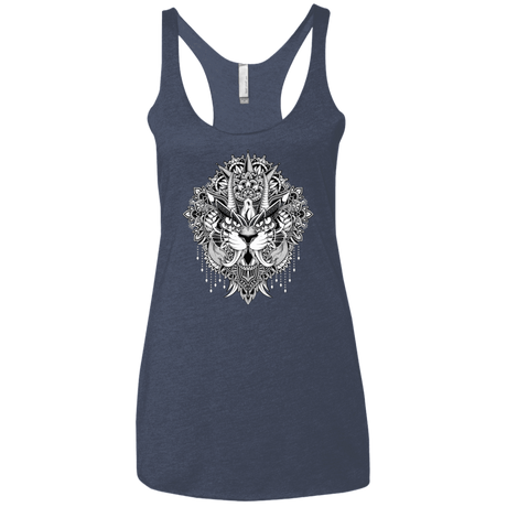 T-Shirts Vintage Navy / X-Small Tiger Mandala Women's Triblend Racerback Tank