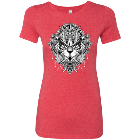 T-Shirts Vintage Red / S Tiger Mandala Women's Triblend T-Shirt