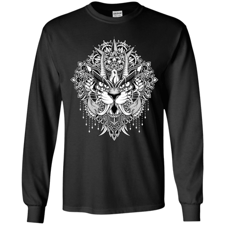 T-Shirts Black / YS Tiger Mandala Youth Long Sleeve T-Shirt
