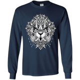 T-Shirts Navy / YS Tiger Mandala Youth Long Sleeve T-Shirt