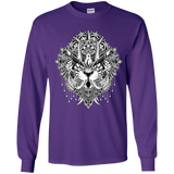 T-Shirts Purple / YS Tiger Mandala Youth Long Sleeve T-Shirt