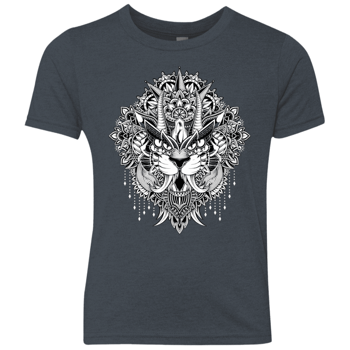 T-Shirts Vintage Navy / YXS Tiger Mandala Youth Triblend T-Shirt