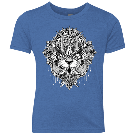 T-Shirts Vintage Royal / YXS Tiger Mandala Youth Triblend T-Shirt