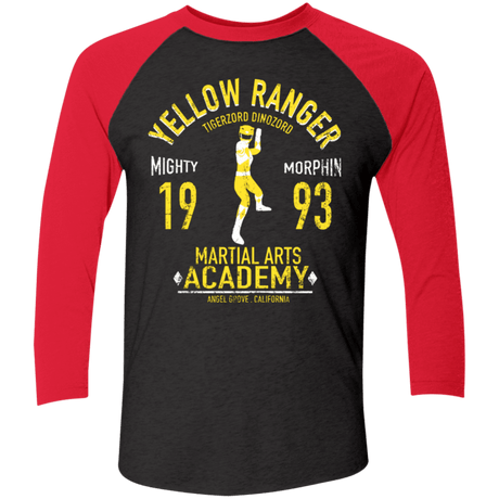T-Shirts Vintage Black/Vintage Red / X-Small Tiger Ranger Men's Triblend 3/4 Sleeve
