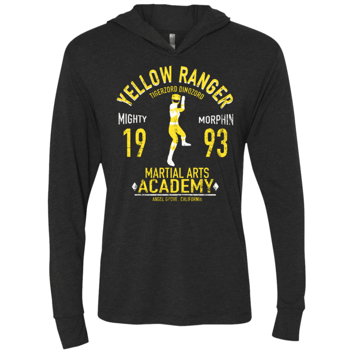 T-Shirts Vintage Black / X-Small Tiger Ranger Triblend Long Sleeve Hoodie Tee