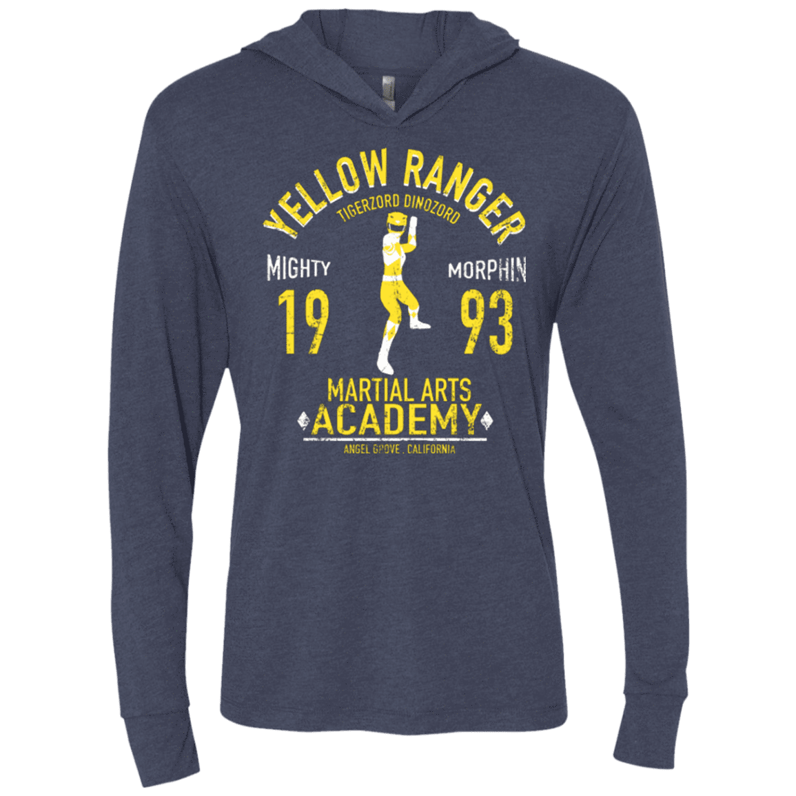 T-Shirts Vintage Navy / X-Small Tiger Ranger Triblend Long Sleeve Hoodie Tee