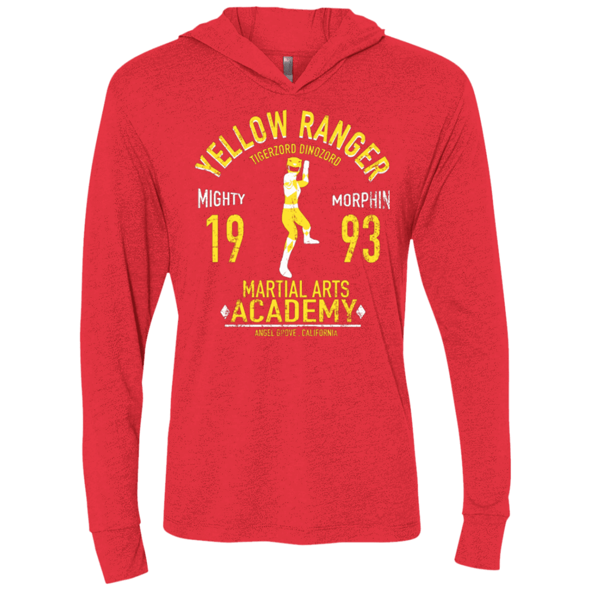 T-Shirts Vintage Red / X-Small Tiger Ranger Triblend Long Sleeve Hoodie Tee