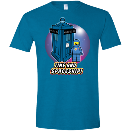 T-Shirts Antique Sapphire / S Time and Spaceship Men's Semi-Fitted Softstyle