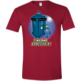 T-Shirts Cardinal Red / S Time and Spaceship Men's Semi-Fitted Softstyle