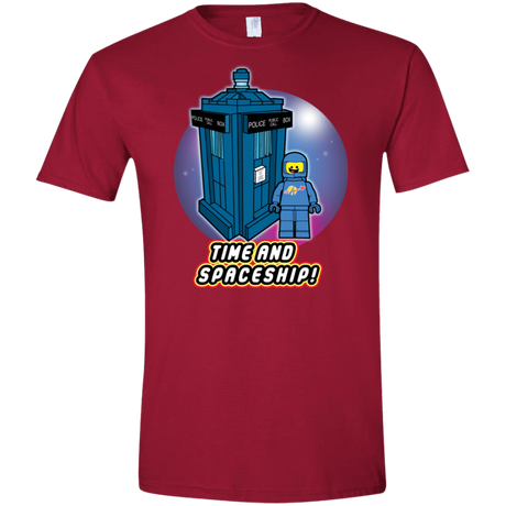 T-Shirts Cardinal Red / S Time and Spaceship Men's Semi-Fitted Softstyle