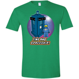 T-Shirts Heather Irish Green / S Time and Spaceship Men's Semi-Fitted Softstyle